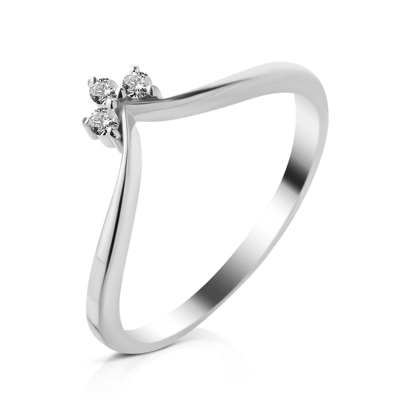 

Серебряное кольцо с бриллиантом 17B-10 мод-4655 р-18