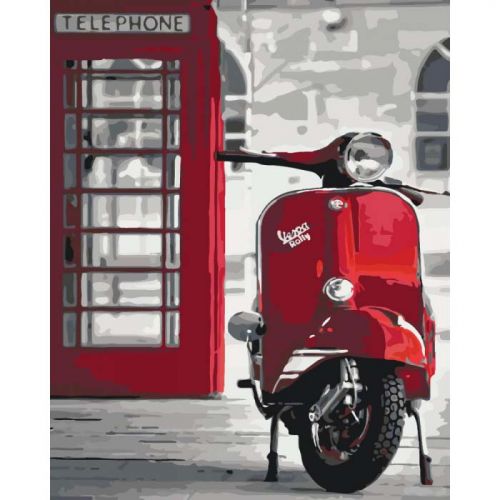 

Картина по номерам / анти-стресс раскраска "Легендарная Vespa" ★★★★