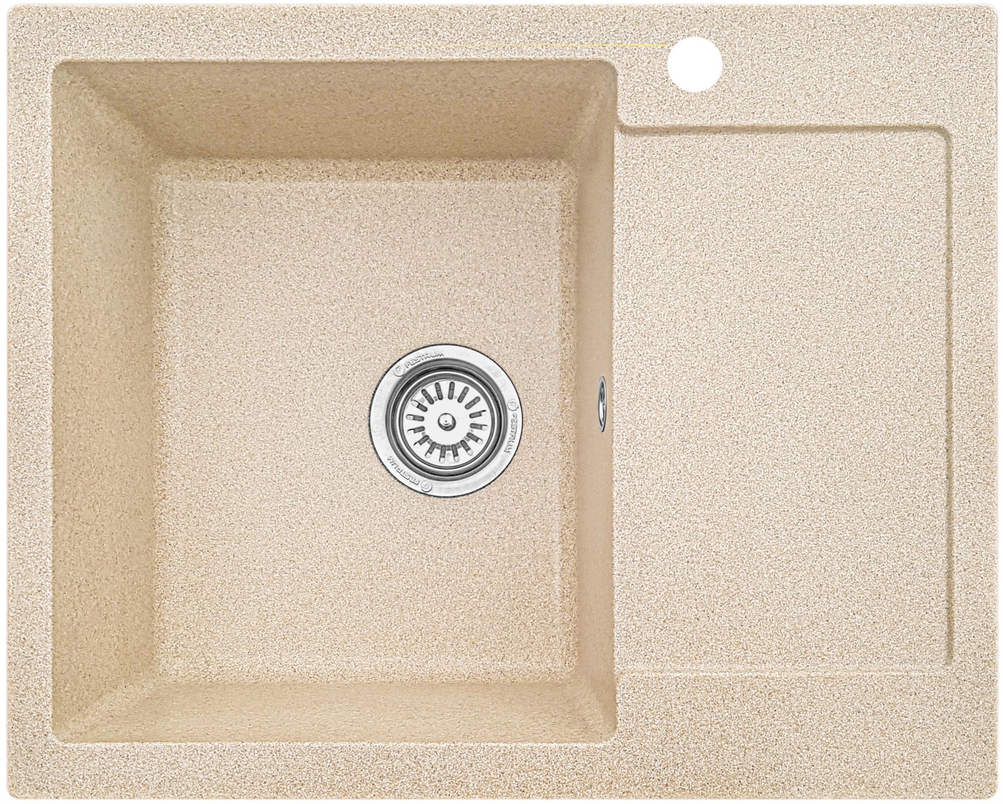 

Гранитная кухонная мойка Kva-kva K26R 620x500x215мм Песочная