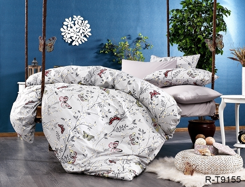 

Комплект постельного белья ТАГ Семейный Ранфорс поcтільна білизна 235x240 см Простынь классическаяR-T9155