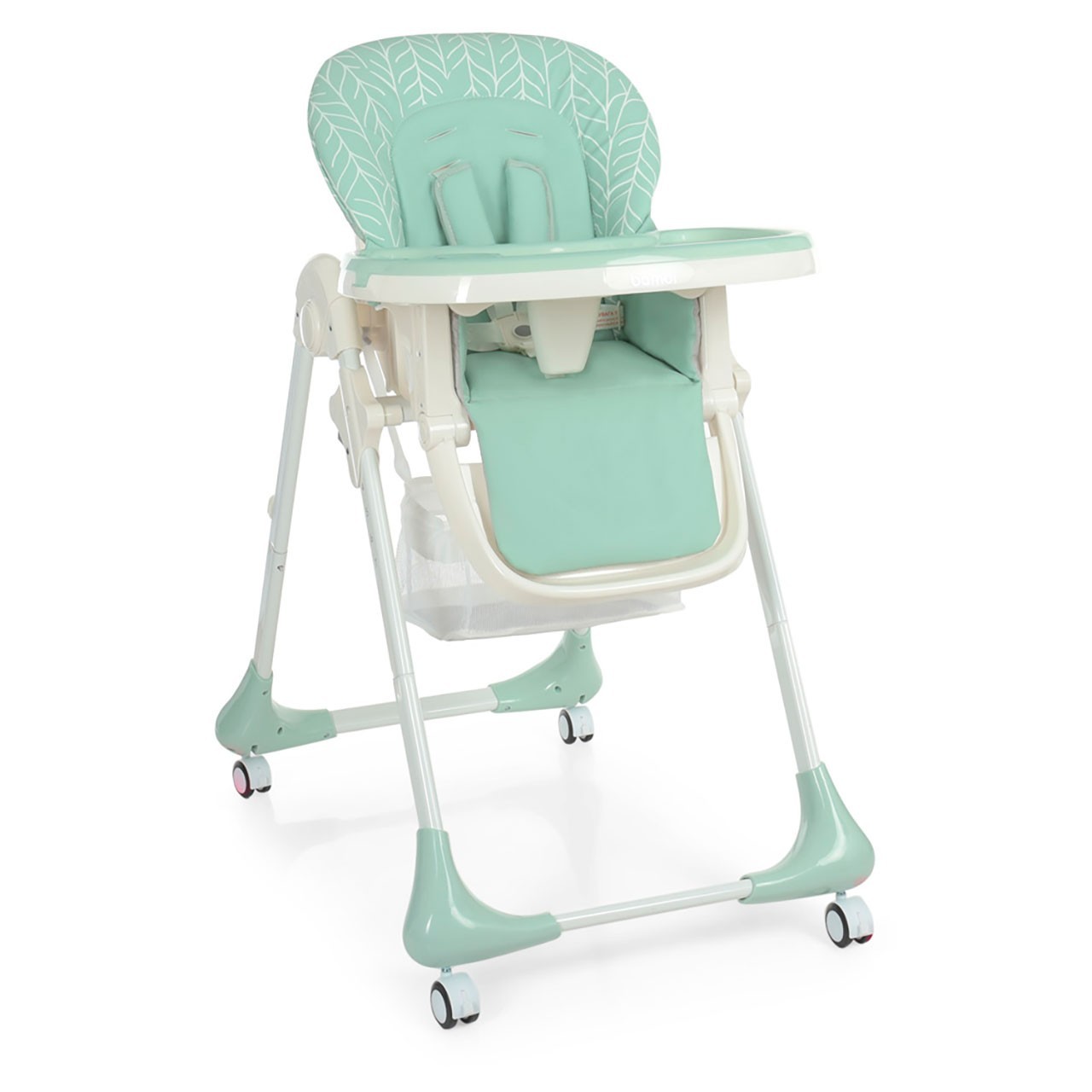 

Стульчик для кормления Bambi M 3233L Mint c выдвижным столиком мятный однотонный
