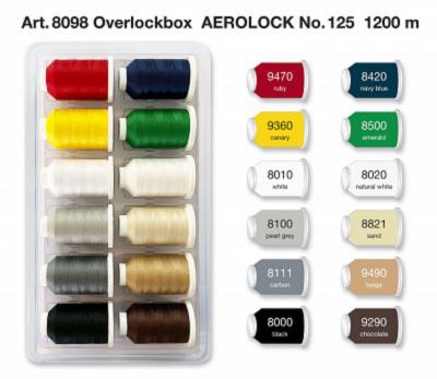 

Набор армированных нитей Aerolock №125 Blister Box (12*1200 м) Madeira 9098