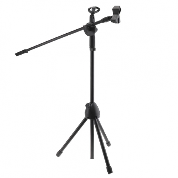 

Трехногая напольная стойка журавль Microphone Stand для двух микрофонов