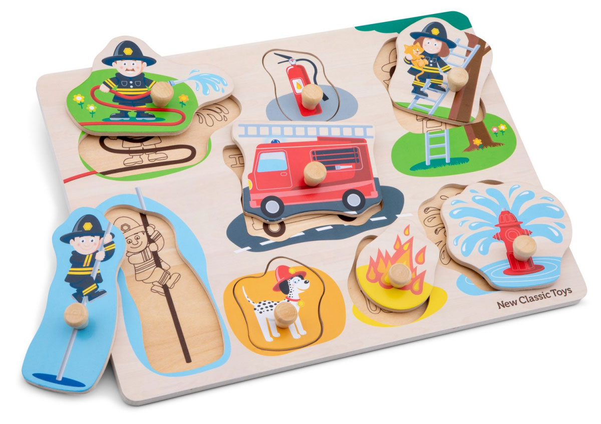 

Пазл-вкладыш New Classic Toys Пожарная бригада 30 × 22,5 × 2,5 см (10433)