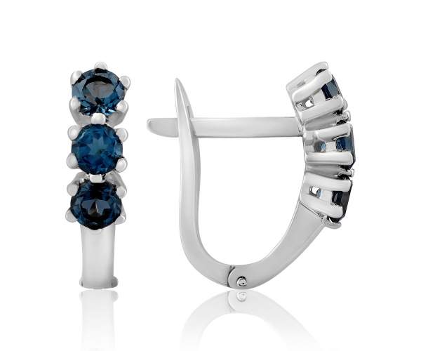 

Серьги из белого золота с топазами "Тайна", С4102/1LТОПАЗ