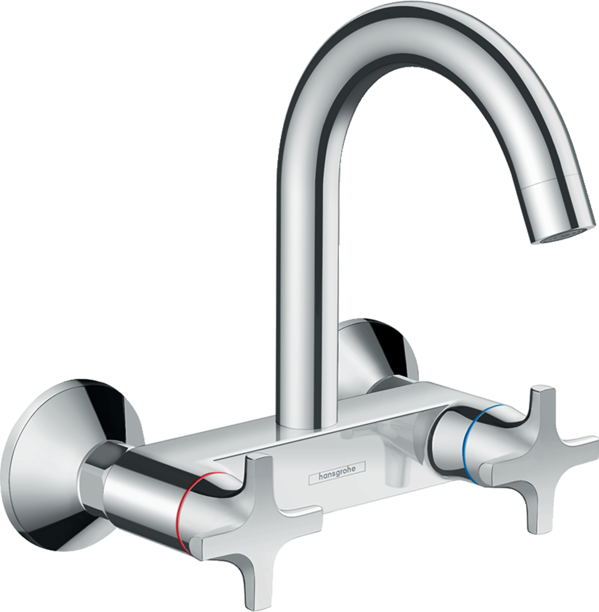 

Змішувач для кухні Hansgrohe Logis Classic двохвентильний, зі стіни 71286000