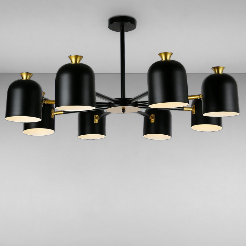 

Люстра Light House LS-13107-8 BK черная