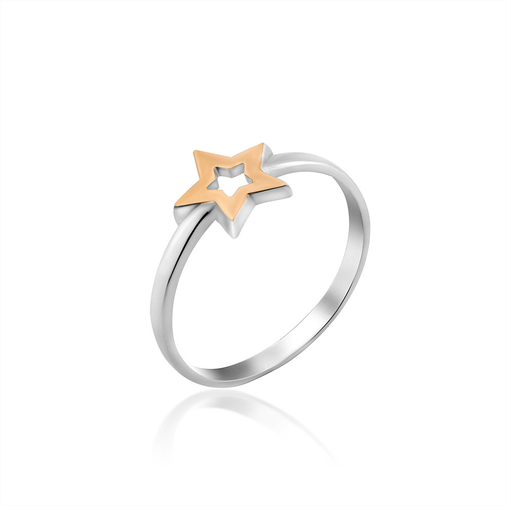 

Серебряное кольцо со звездой Юрьев арт.480 15.5