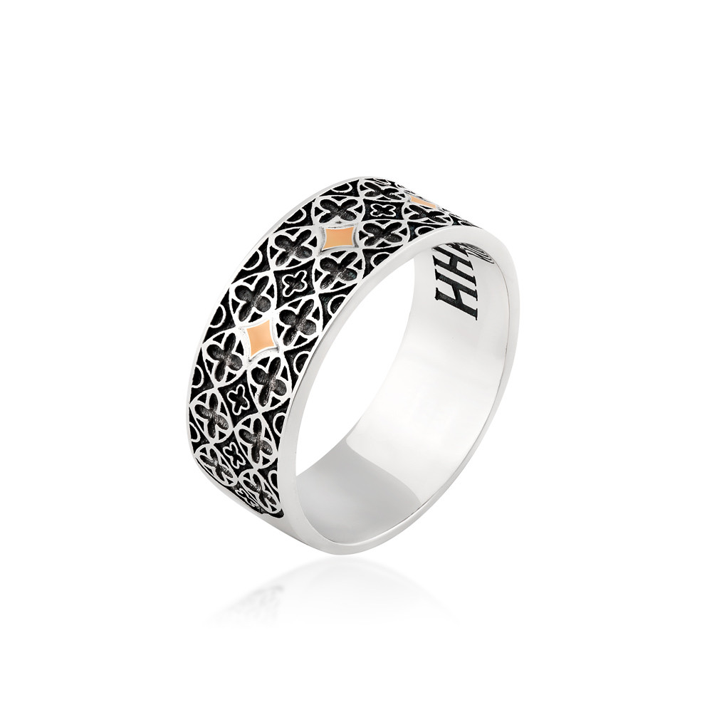 

Серебряное кольцо с золотом Юрьев арт.554 17.5