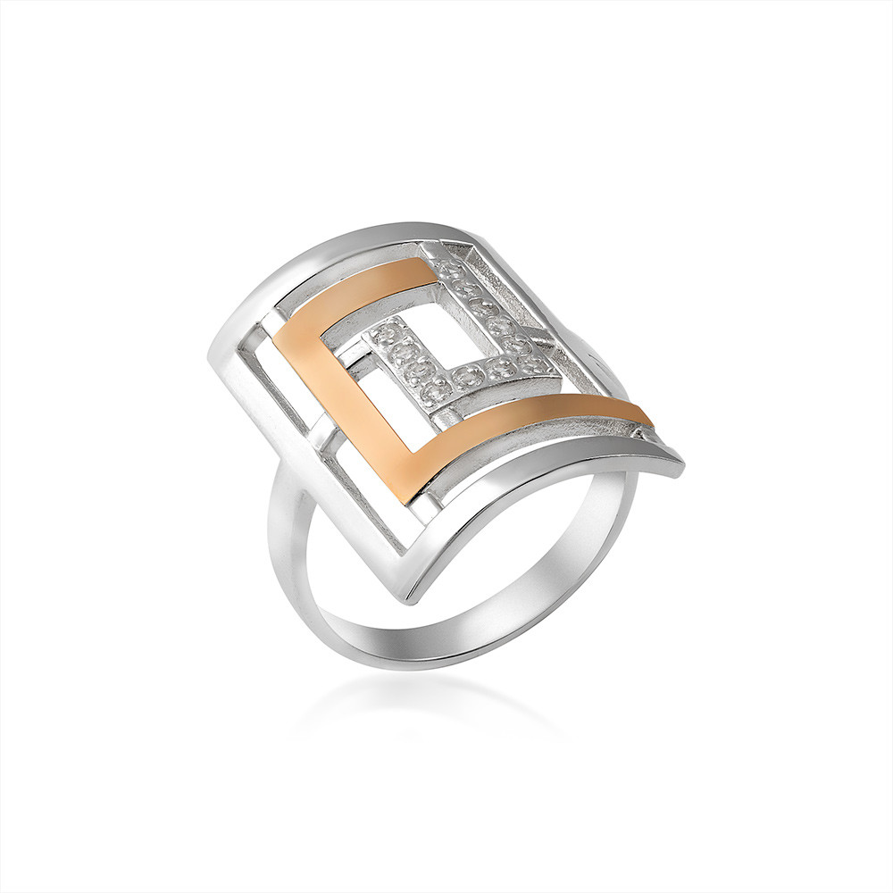 

Серебряное кольцо с золотом Юрьев арт.498 к 20
