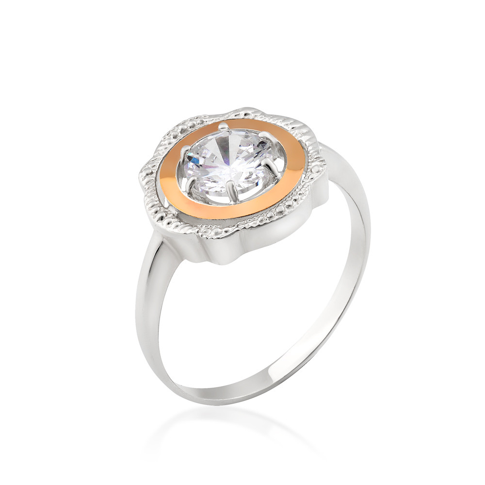 

Серебряное кольцо с фианитом Юрьев арт.544 к 19