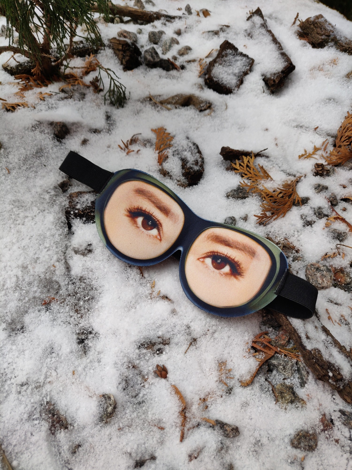 

Маска для сна на глаза 19х10 см Черная 75