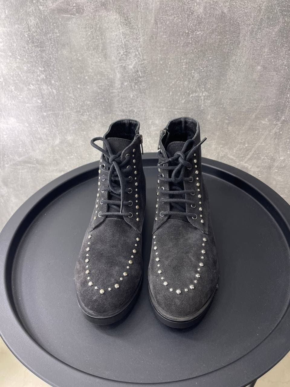 

Ботинки замшевые с клепками La Pinta 40 Серый 0623-148