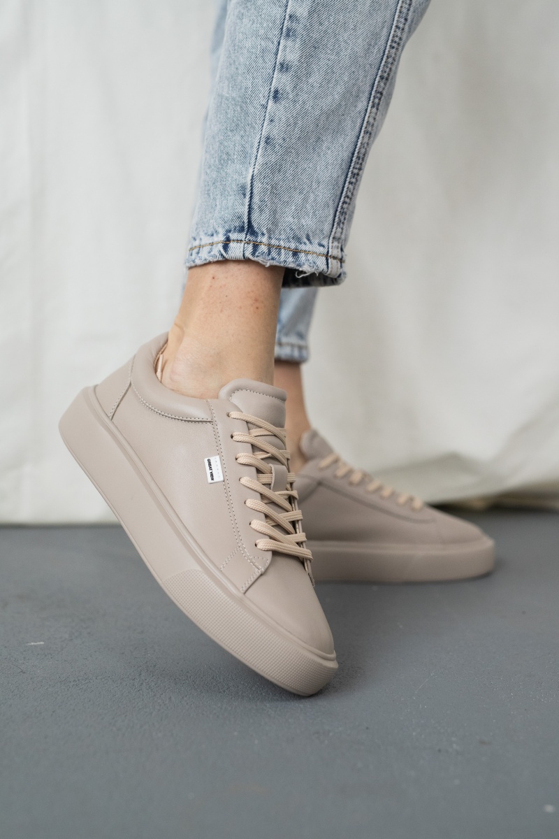 

Женские кеды кожаные весна/осень бежевые Favi размер 39 FV_000742