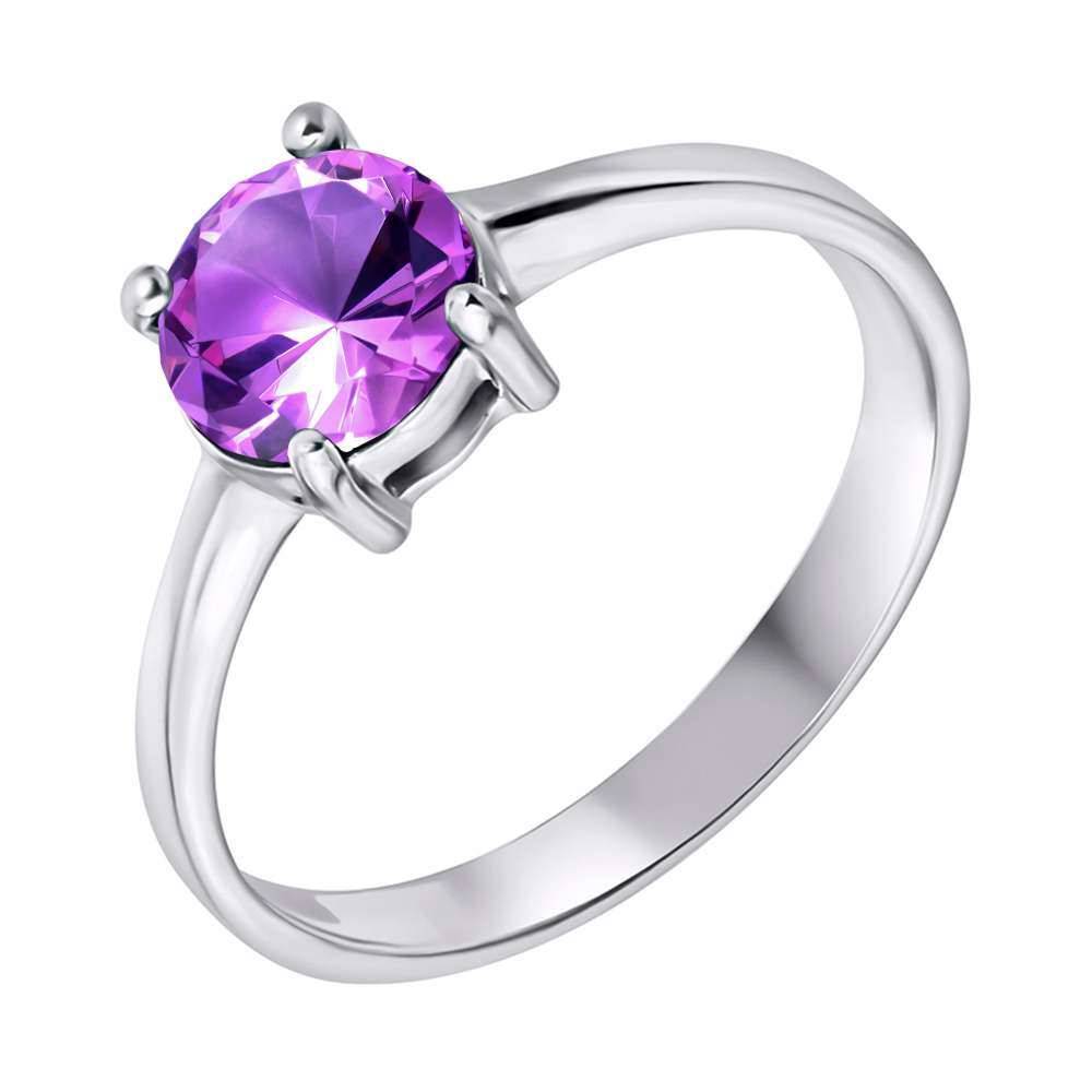 

Серебряное кольцо с аметистом 000117797 18.5 размера