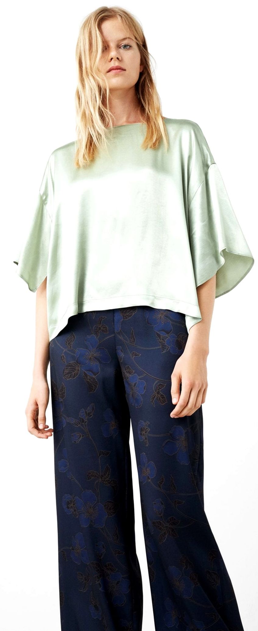 

Блузка Mango 73025619 XS Морская волна