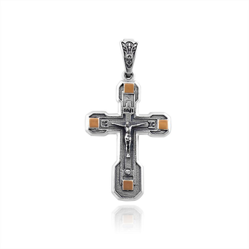 

Крест из серебра и золота Юрьев арт.470 п