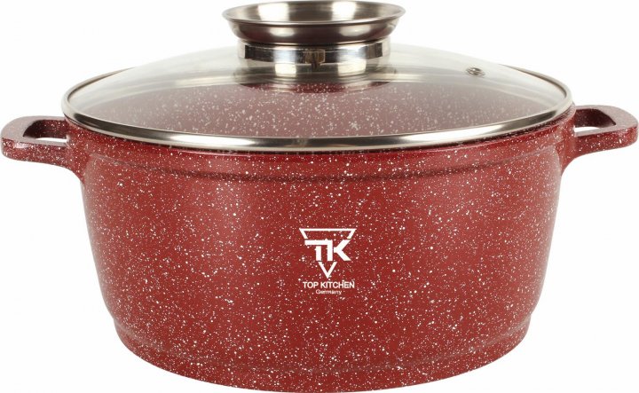 

Кастрюля Top Kithen с антипригарным покрытием 28 см Tk00053 Красная