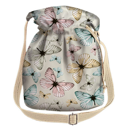 

Женская сумка мешок Torba Разноцветные бабочки Presentville 30х30 см 000170969