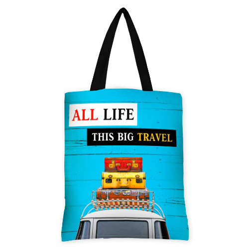 

Сумка женская тканевая Original All life this big travel Presentville 40x45 см 000173537