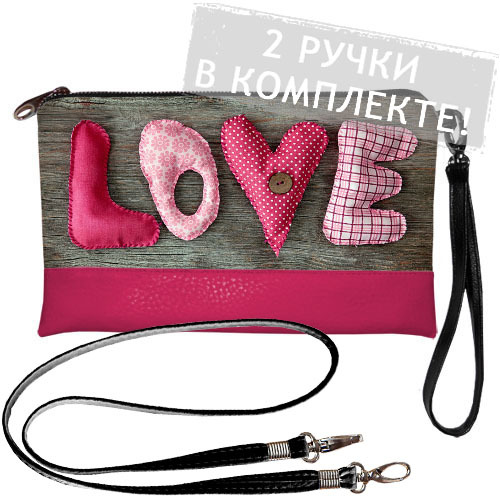 

Клатч через плечо Love из подушечек Presentville 25х15 см 000175195