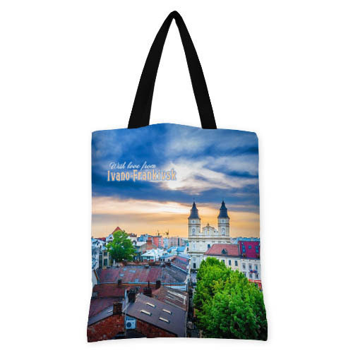 

Сумка женская тканевая Original With love from ivano-Frankivsk Presentville 40x45 см 000173347
