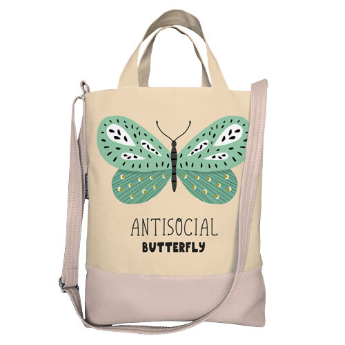 

Городская сумка City Antisocial butterfly Presentville 34х40х11 см 000170821