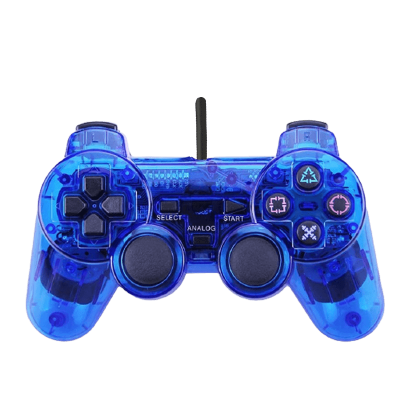 

Геймпад RMC PlayStation 2 Crystal Clear Blue 1.5m Новый