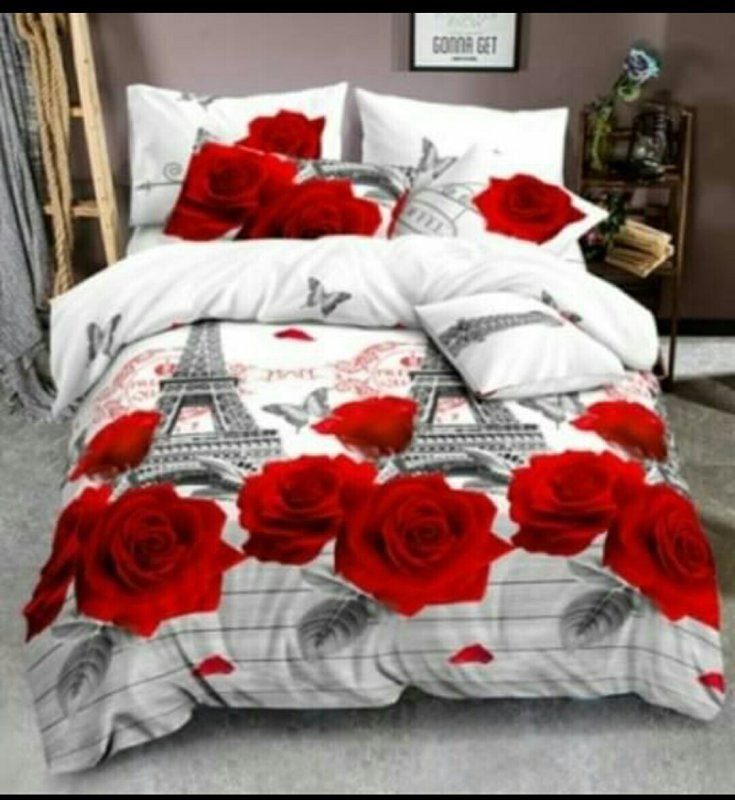 

Комплект постельного белья Jolie maison GOLD LUX БЯЗЬ СЕМЕЙНЫЙ 11-ти предметный Розы Франсе