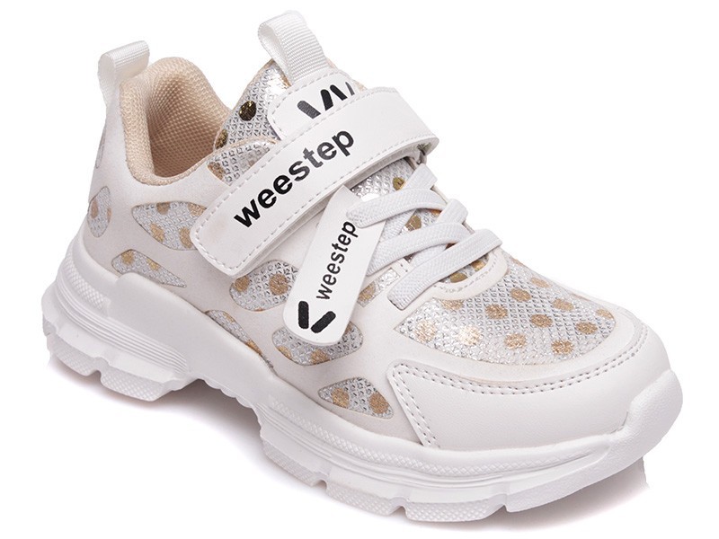 

Кроссовки Weestep для девочки W3615 31 20 см белые в горошек