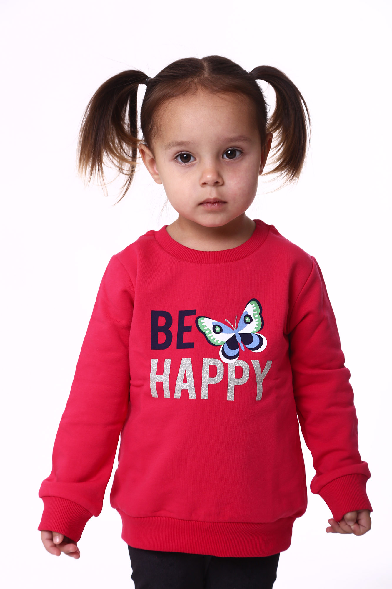 

Свитшот детский Wanex "Be happy" малиновый 92