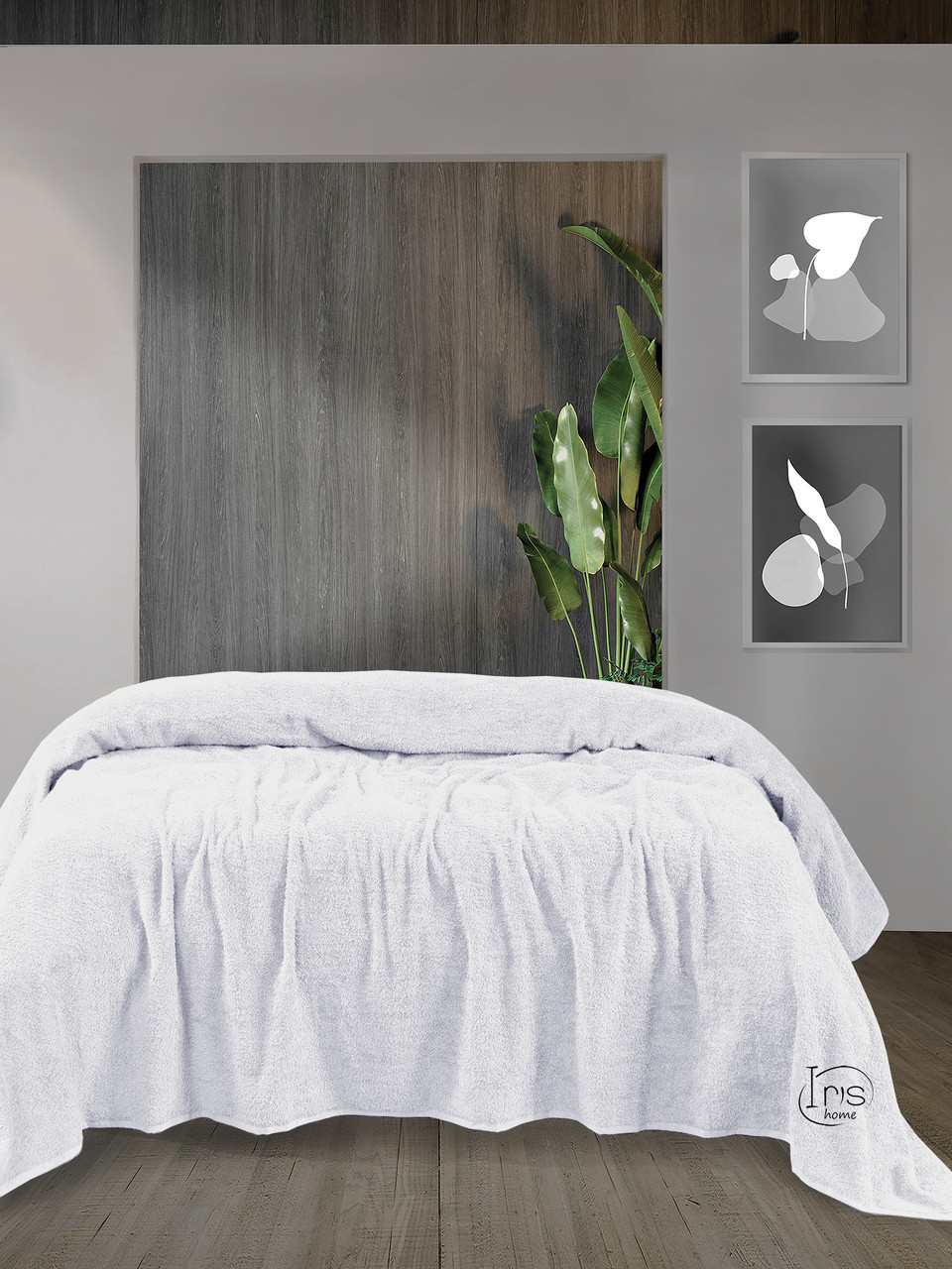 

Простынь Iris Home махровая - White 155*220