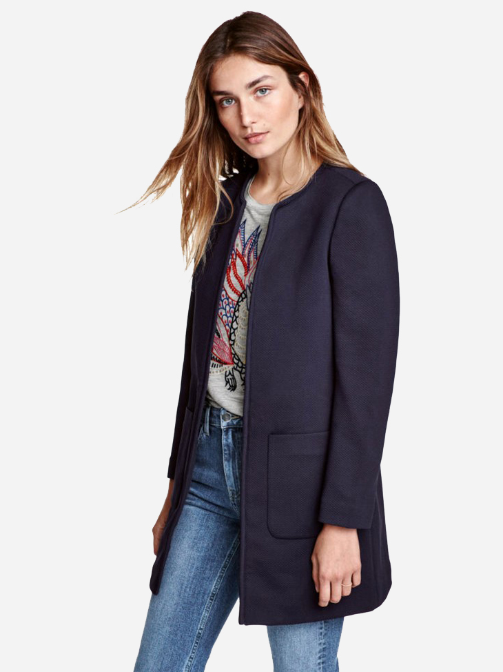 

Пальто H&M 2hm011100165  Темно-синее, Пальто H&M 2hm011100165 32 Темно-синее