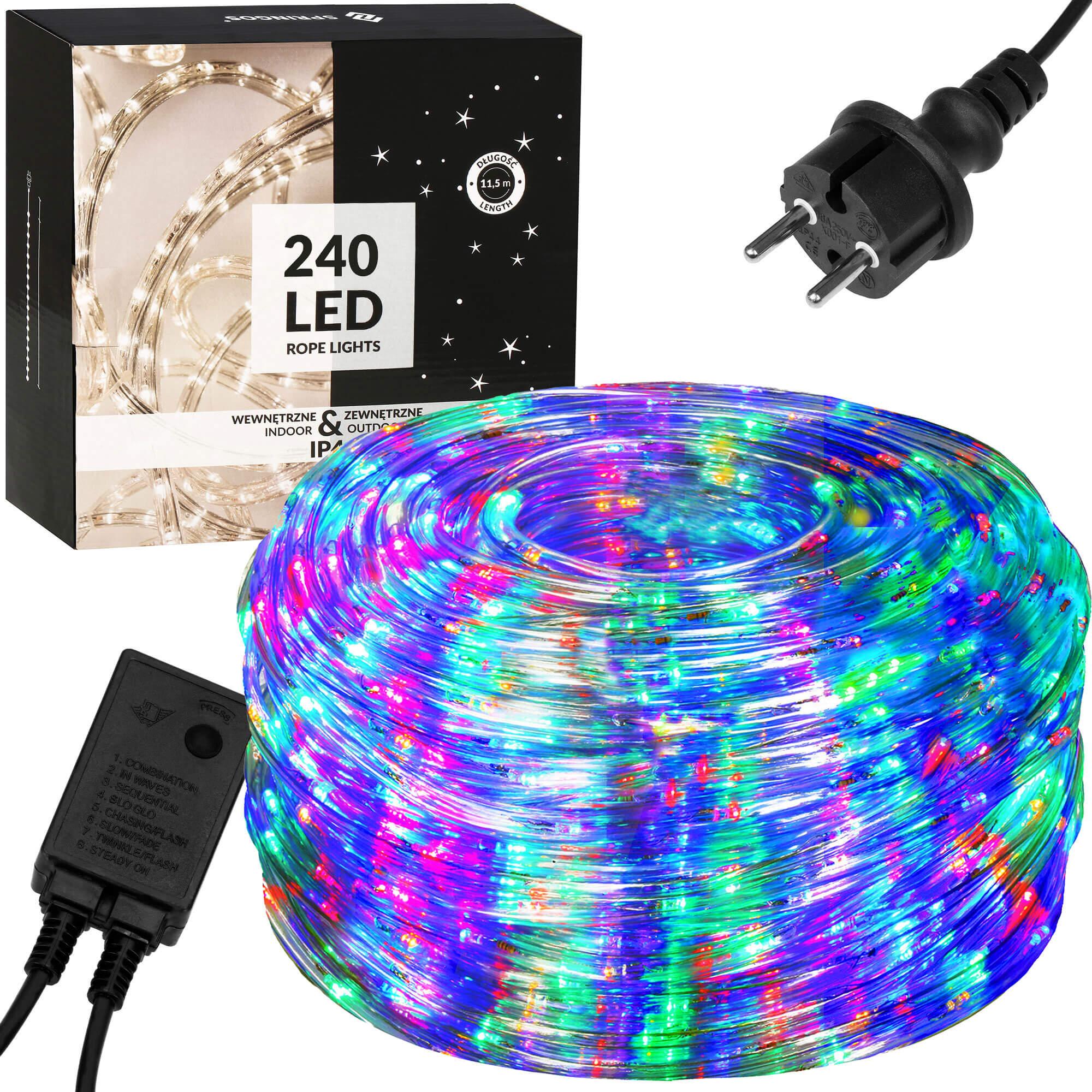 

Гирлянда дюралайт уличная (наружная) Springos Rope Lights 10 м 240 LED CL1202 Mix