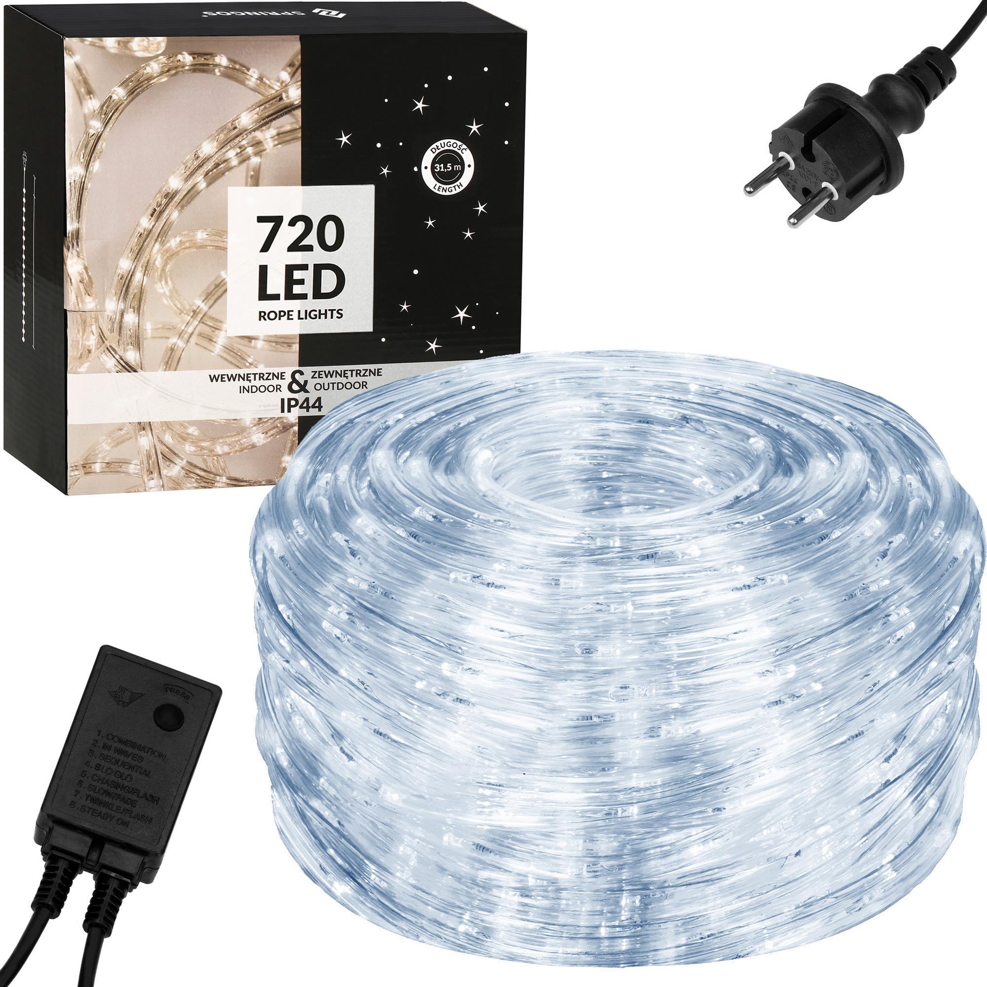 

Гирлянда дюралайт уличная (наружная) Springos Rope Lights 30 м 720 LED CL1208 Cold White