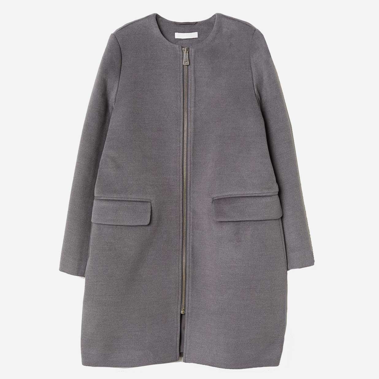 

Пальто H&M 680790  Темно-серое, Пальто H&M 680790 34 Темно-серое