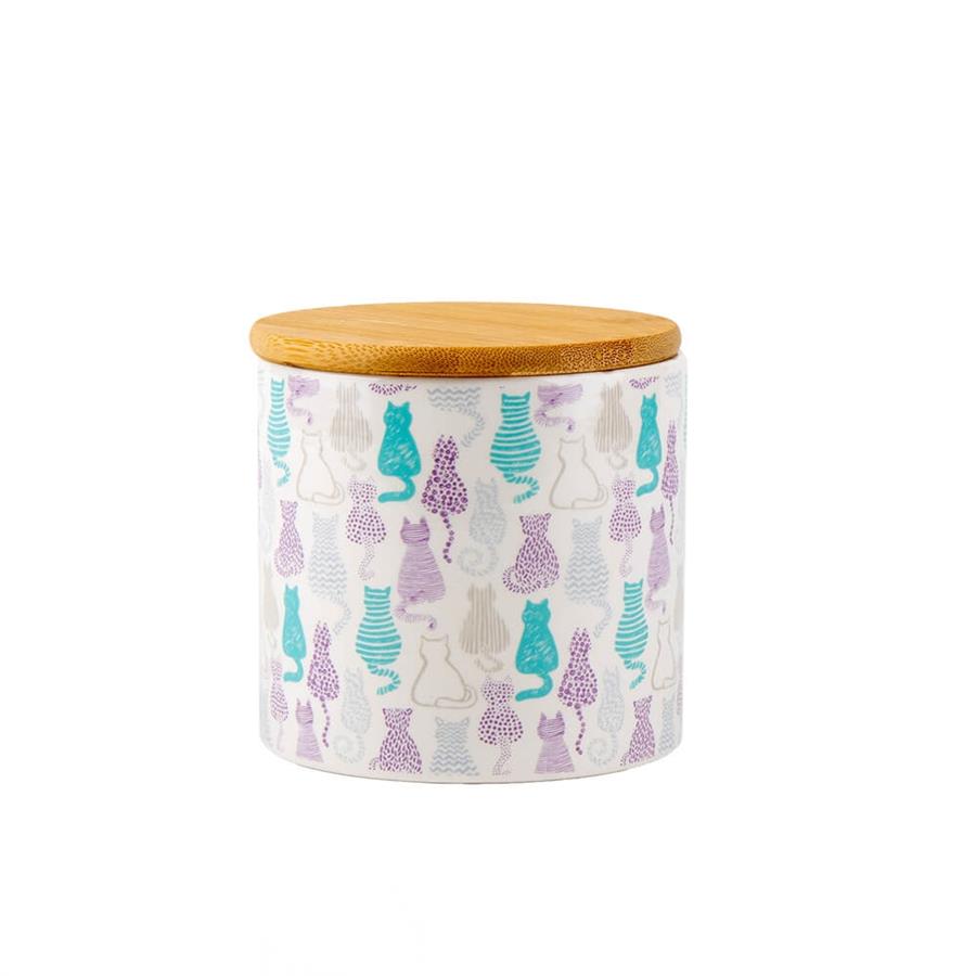 

Набор из 12 единиц. Емкость для хранения "Радужные коты", 500 мл (4003-001), Керамика, Бамбук, Elisey