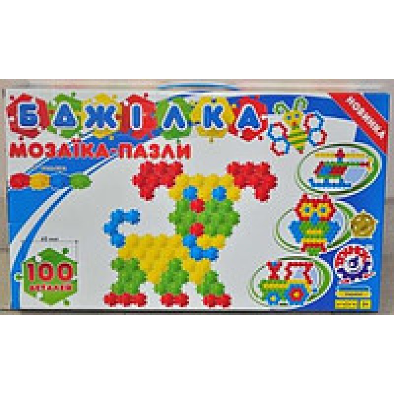 

Мозаїка-пазли "Бджілка" (100 деталей) 1035