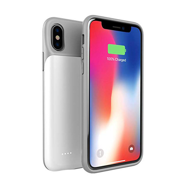 

Чехол аккумулятор AmaCase для iPhone X,iPhone XS White (3200 мАч)