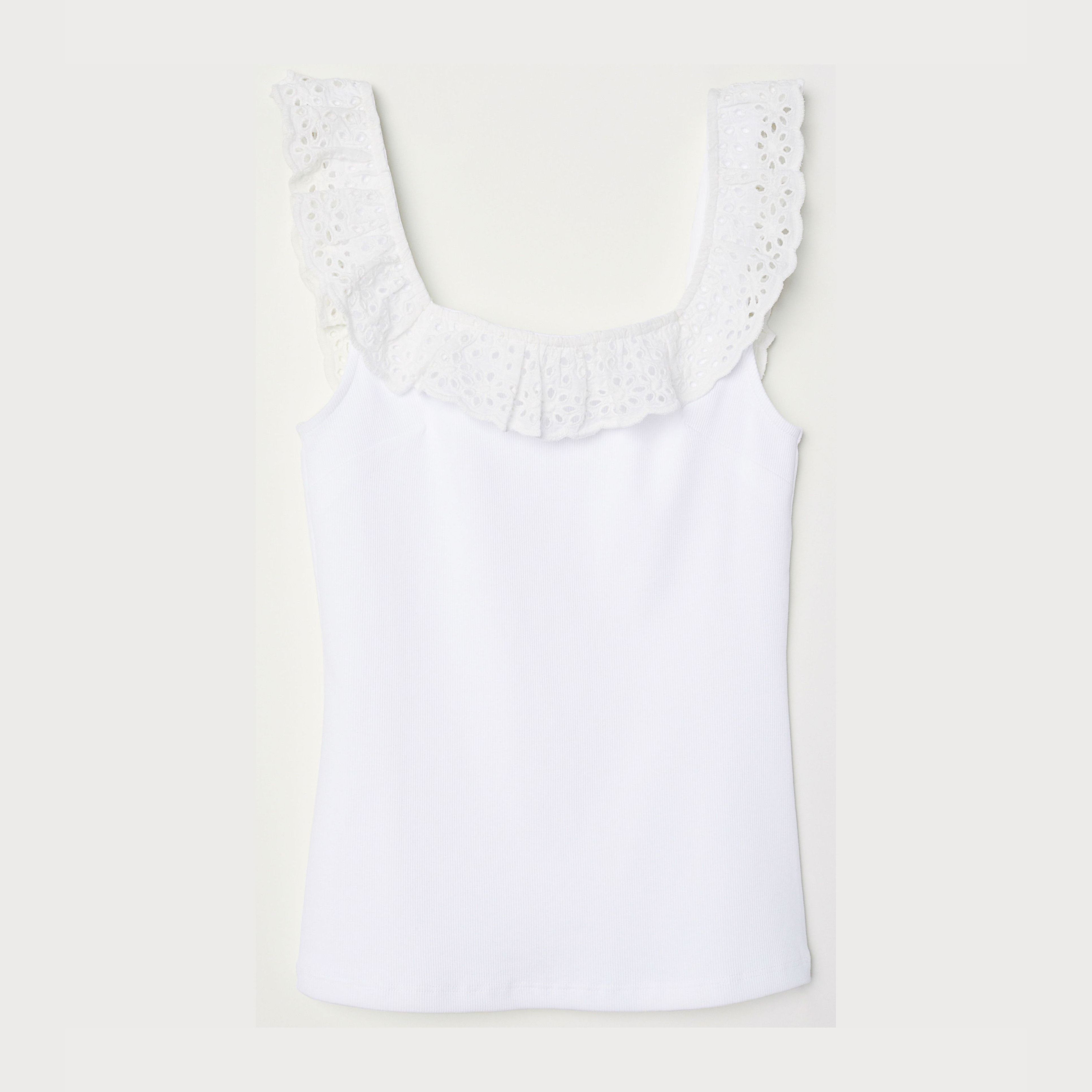 

Топ H&M 0646157-7  Белый (СА2000001083635, Топ H&M 0646157-7 36 Белый (СА2000001083635)