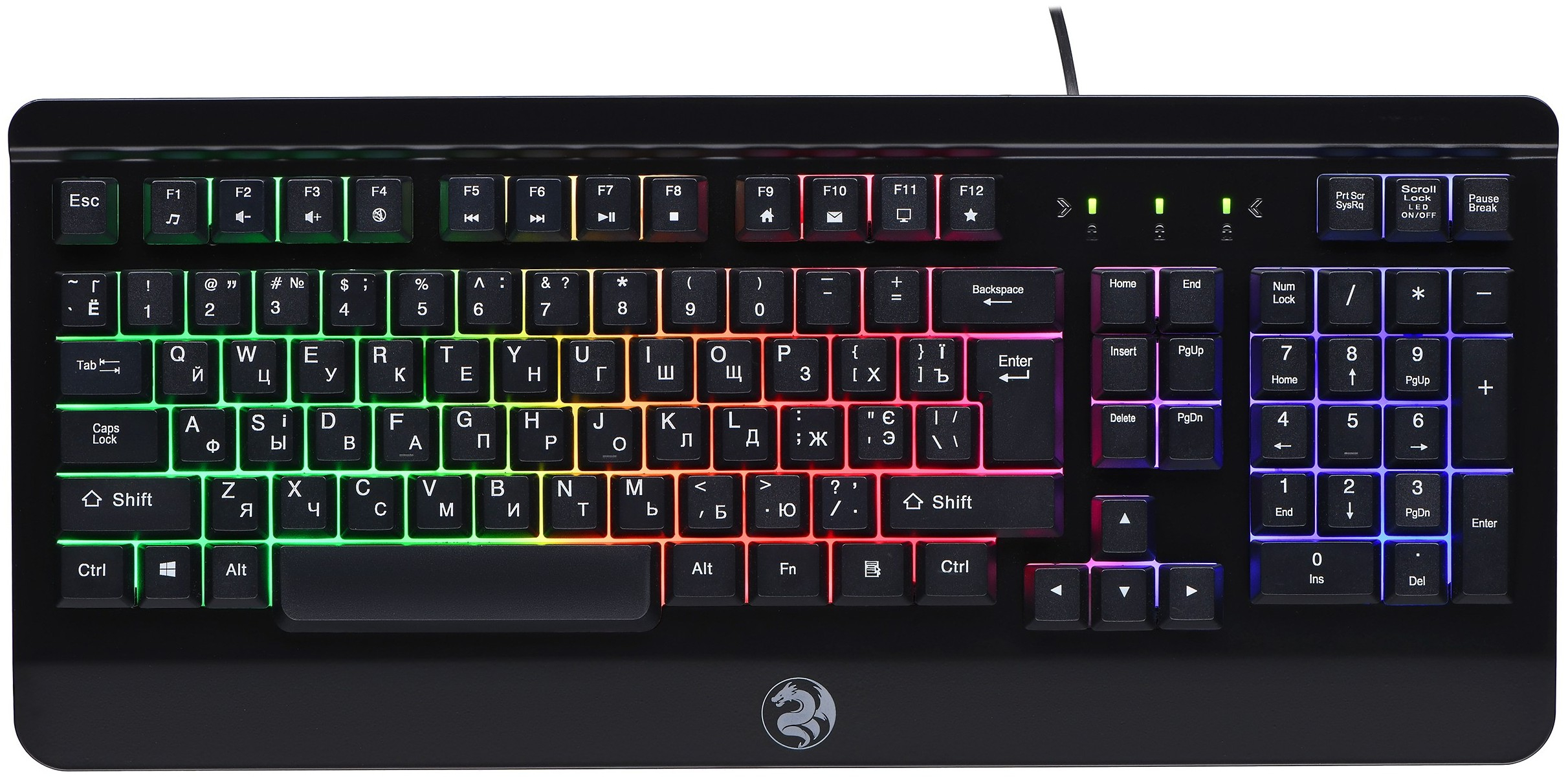 

Клавиатура 2E Gaming Keyboard KG320 LED USB Ukr Black (2E-KG320UB)