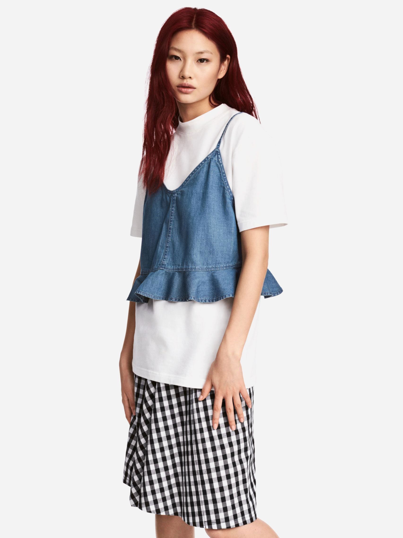 

Топ джинсовый H&M 50932257  Синий, Топ джинсовый H&M 50932257 36 Синий