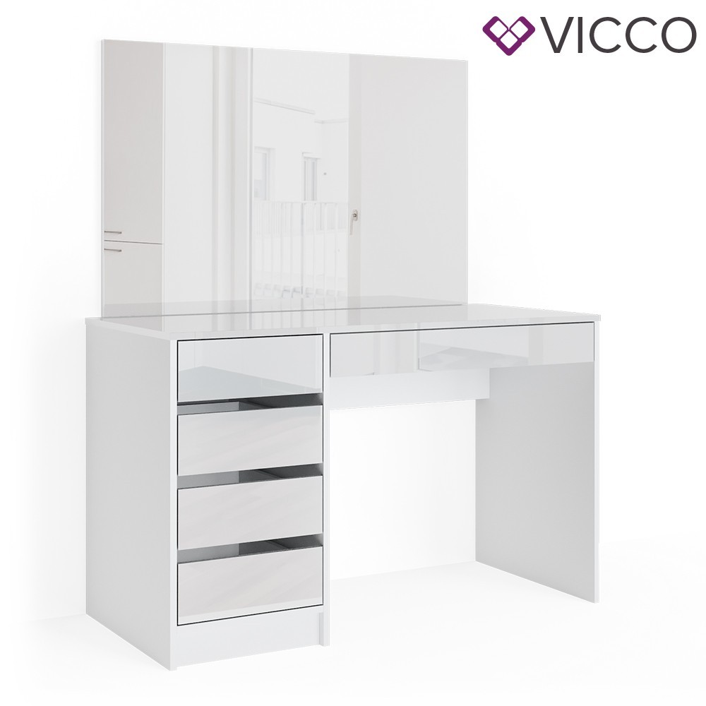 

Туалетный стол с зеркалом Vicco Sherry,120x55, белый глянец