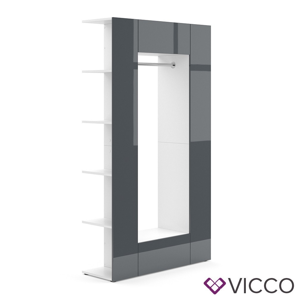 

Готовый мини гардероб 106x191 Vicco, антрацит, глянец