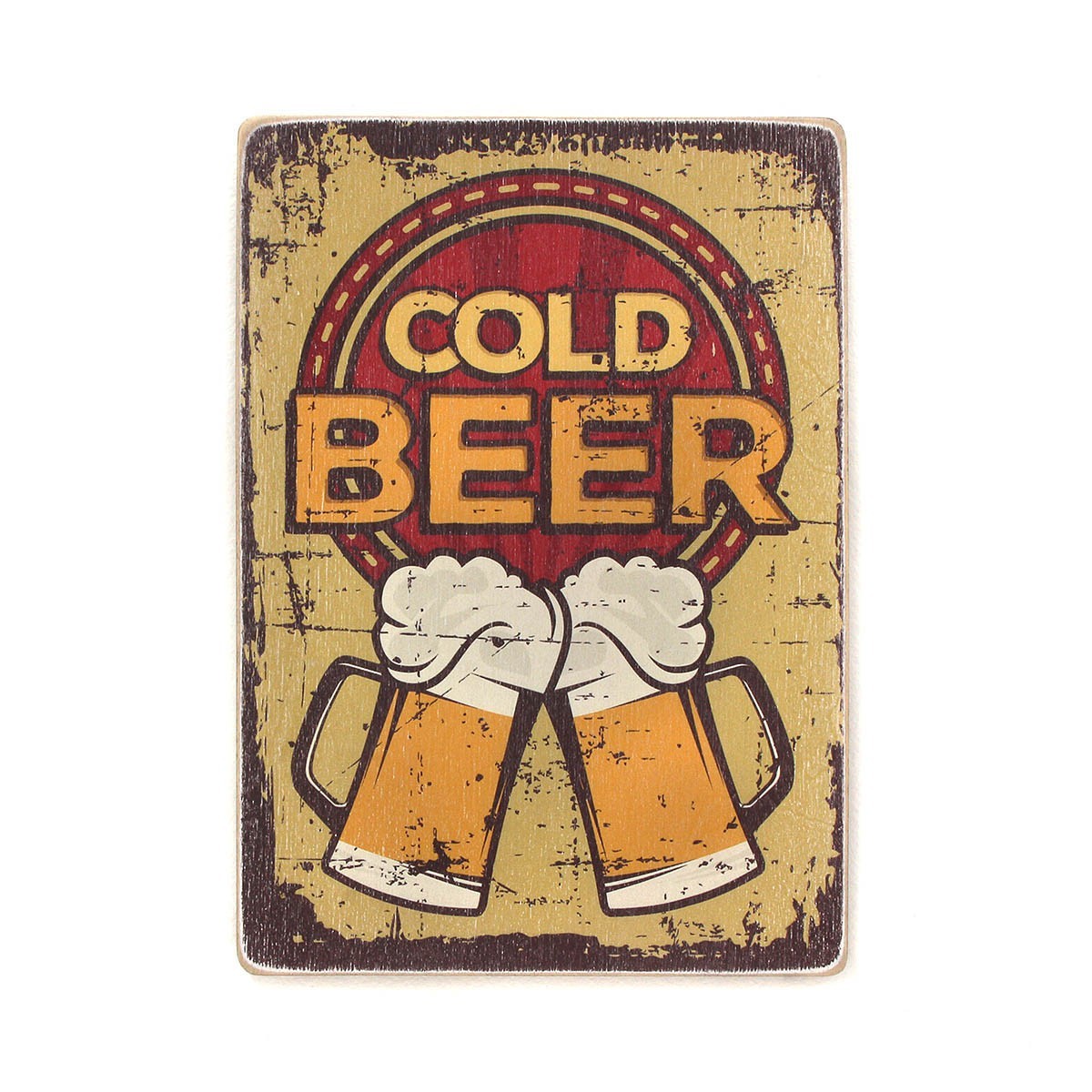 

Деревянный постер Wood Posters "Cold beer. Yellow background" (A2 формат, фанера)