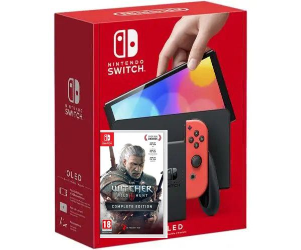 

Nintendo Switch (OLED model) Neon Blue-Red + Игра The Witcher 3: Wild Hunt Complete Edition (русская версия)