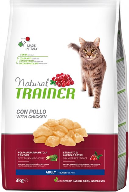 

Сухой корм для кошек Trainer Natural Super Premium Adult with Fresh со свежей курицей 3 кг