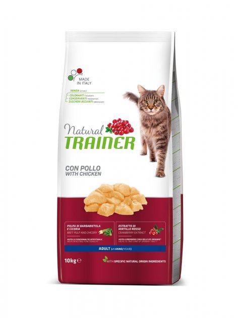 

Сухой корм для кошек Trainer Natural Super Premium Adult with Fresh со свежей курицей 10 кг