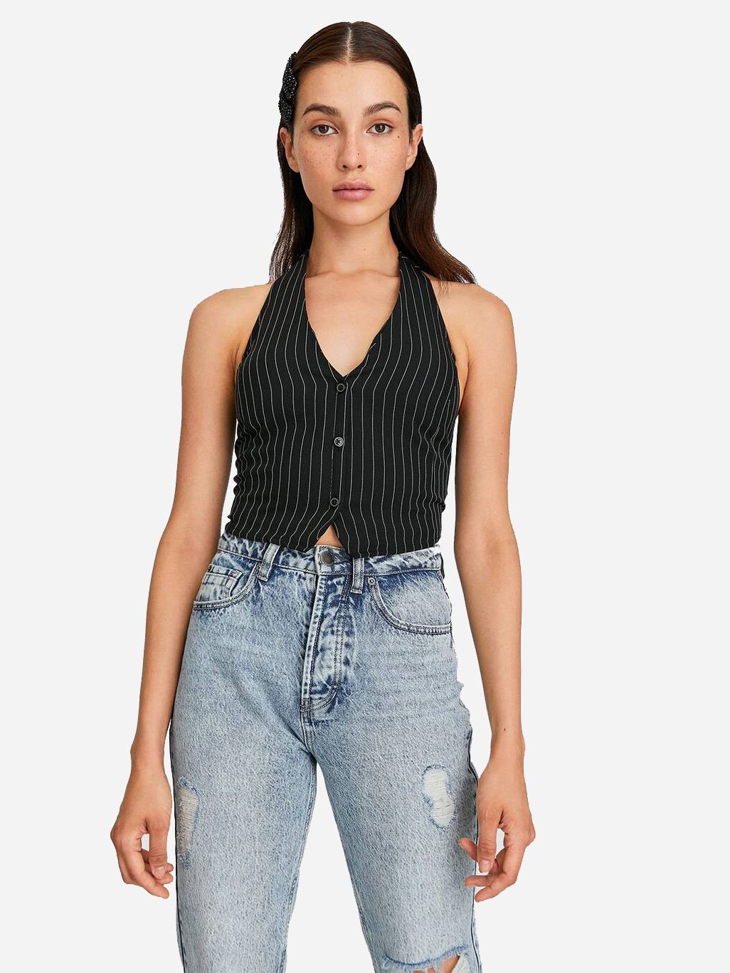 

Топ Stradivarius 6082/670/001  Черный, Топ Stradivarius 6082/670/001 M Черный