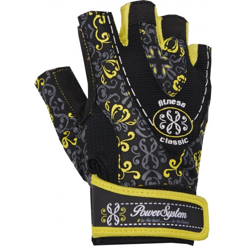 

Перчатки для фитнеса и тяжелой атлетики Power System Classy Женские PS-2910 S Black/Yellow